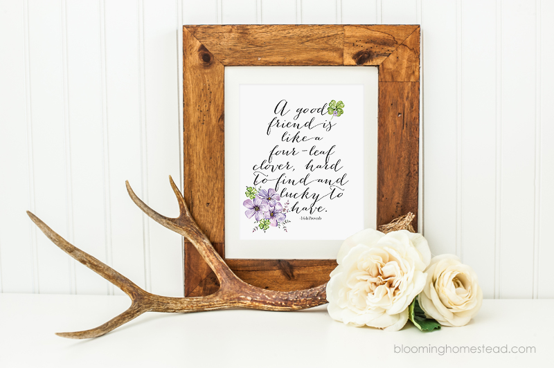 Free printable St. Patrick's Day Home Decor Print