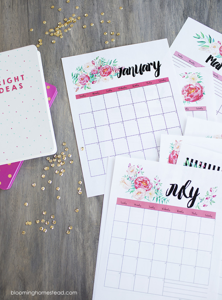 2019 Printable Calendar by Blooming Homestead - Blooming Homestead